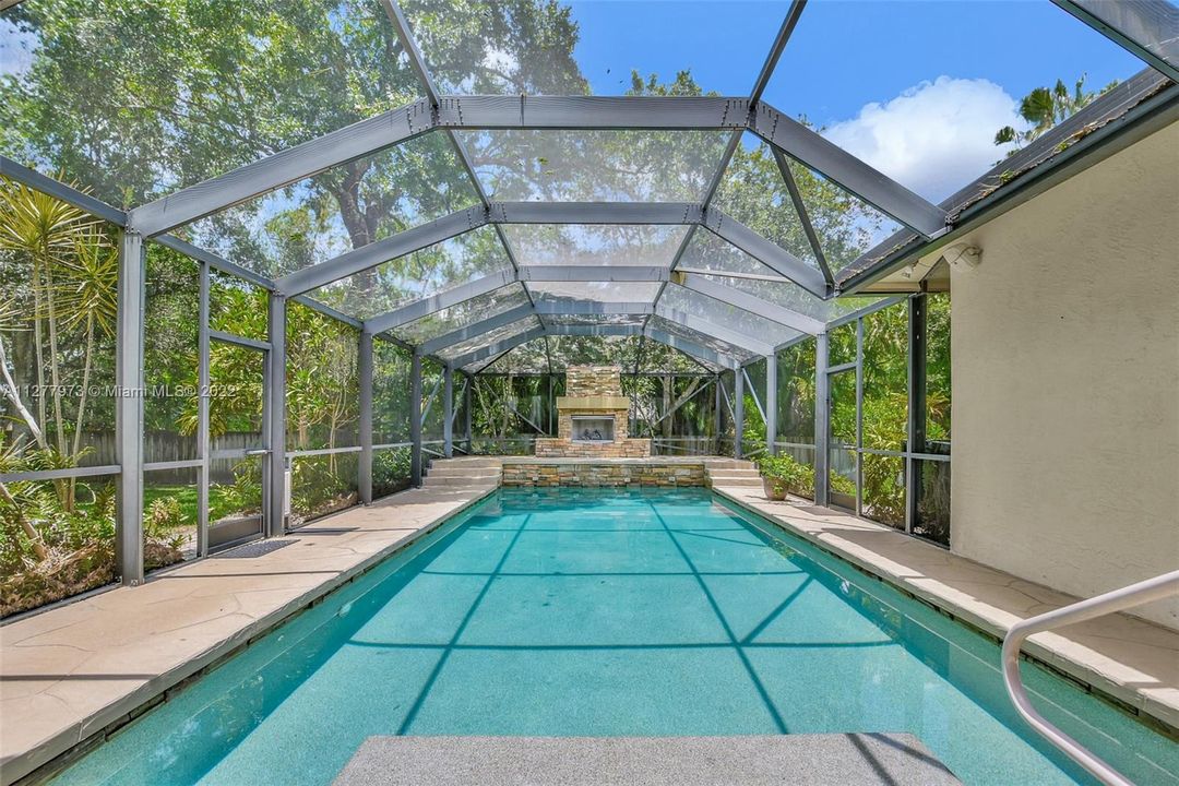 Saltwater Pool and Propane fireplace