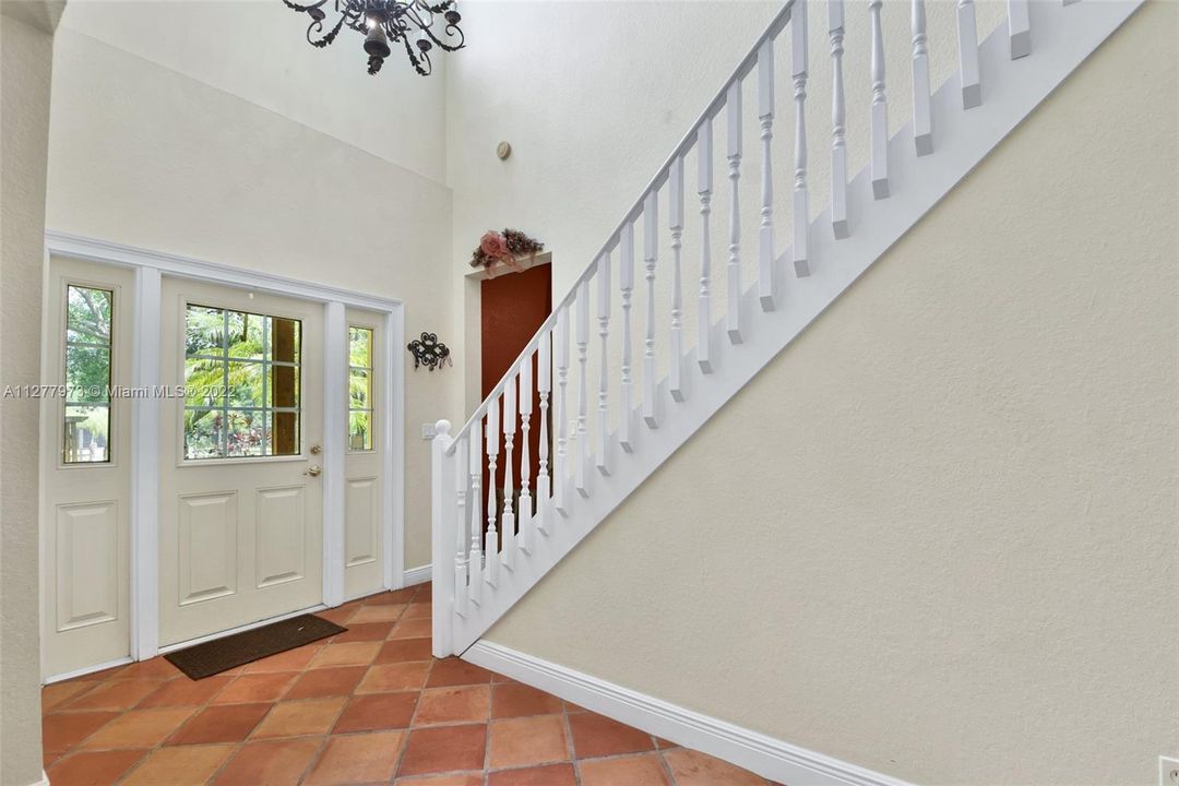 Front door view from formal dining room