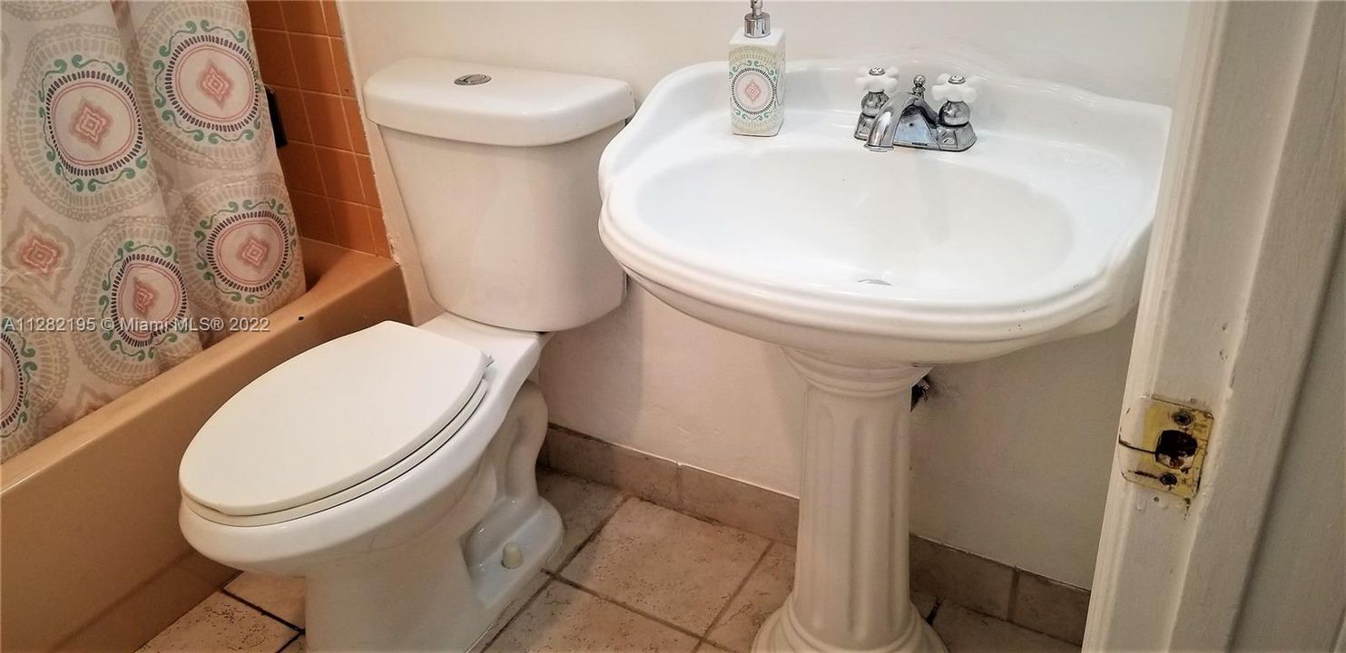 Pedestal vanity sink and newer commode