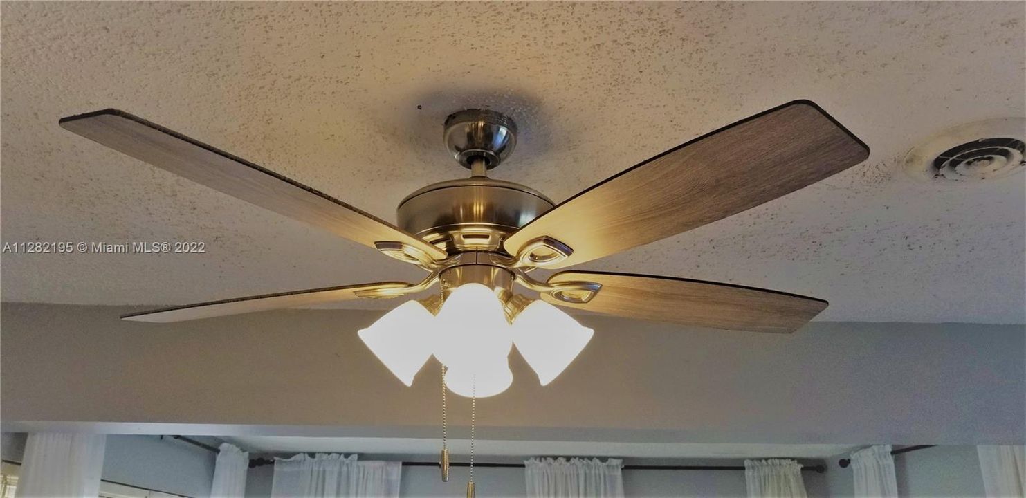 The chef will certainly appreciate staying cool near the ceiling fan (and light)