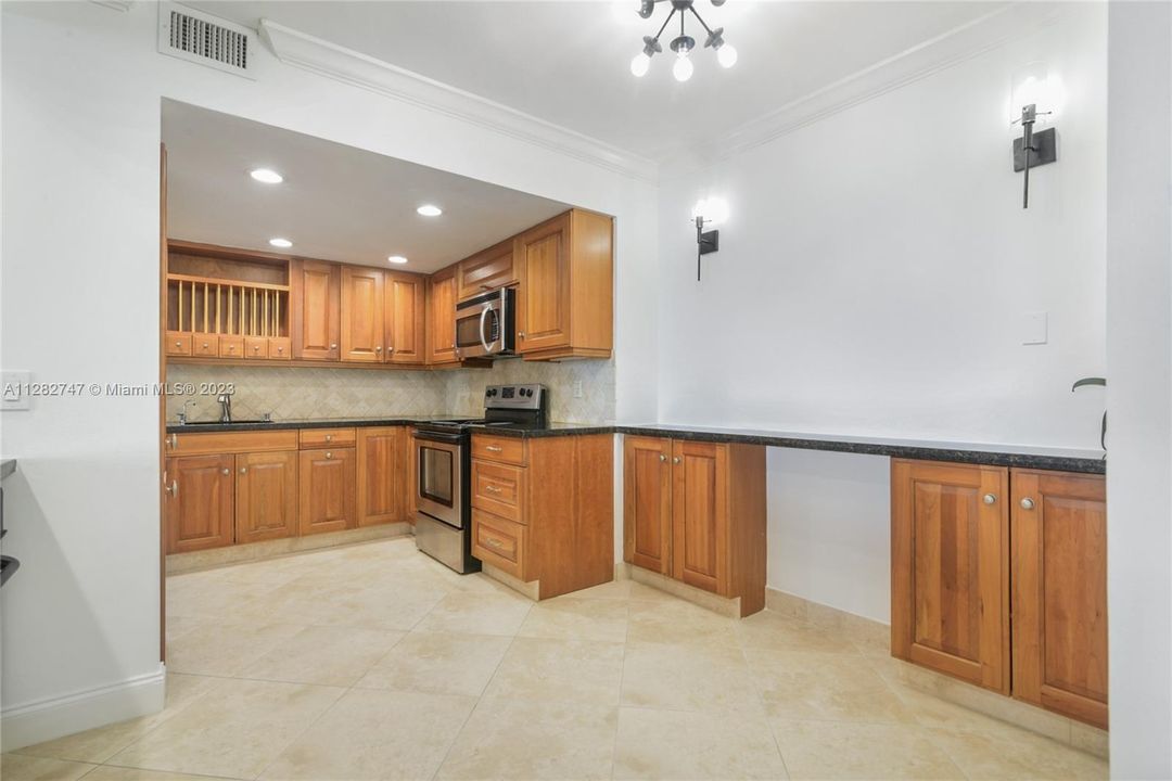 A lot space, in Kitchen with new lighting