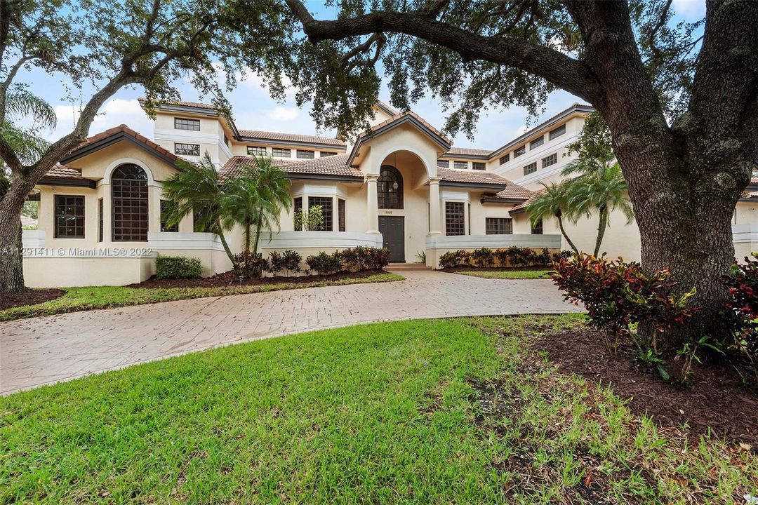 Luscious landscaping upon arrival