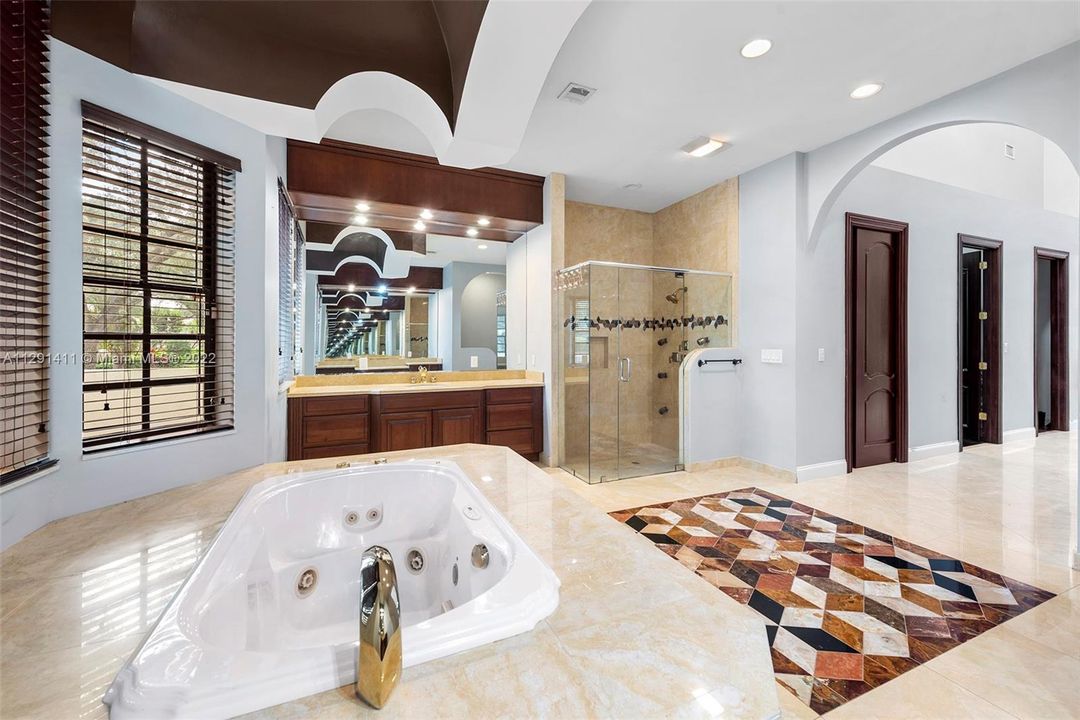 1 of the 2 bathrooms in the master bedroom