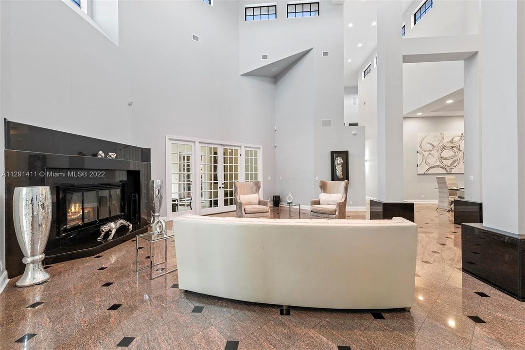 Marble floors throughout