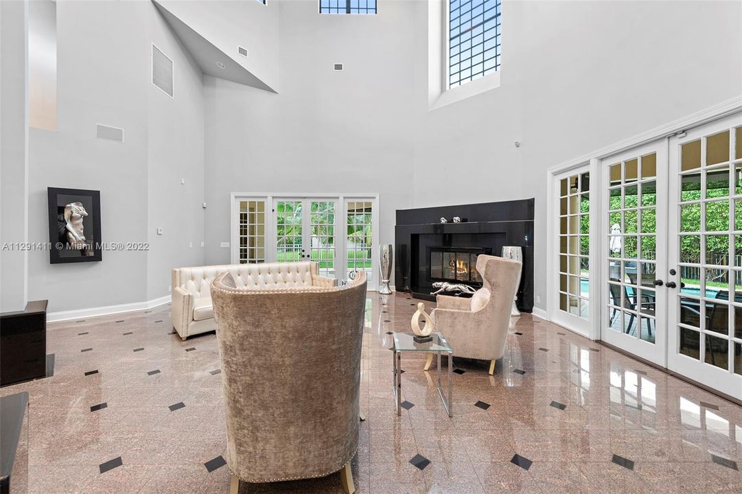 Beautiful double doors on each side leading to the patio