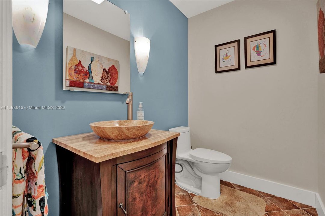 Powder room off the living area