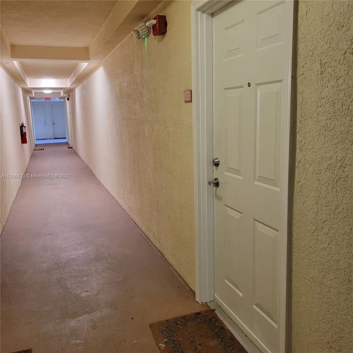 Hallway to unit