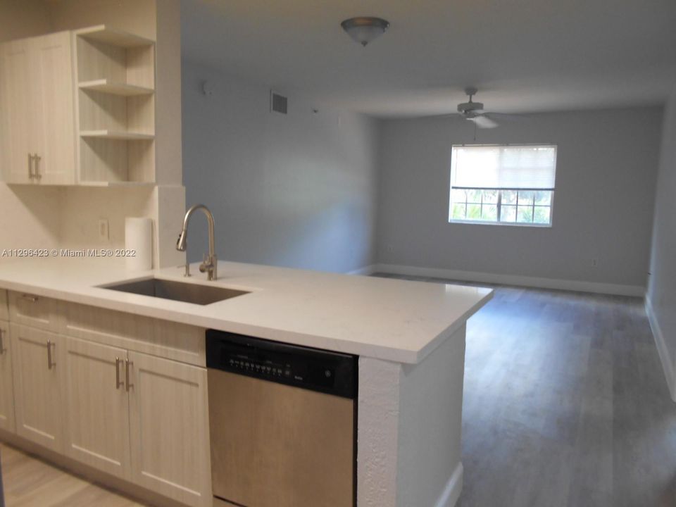 Partial Kitchen and Living/Dining areas