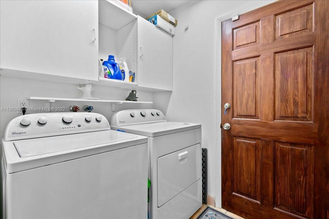 Full size laundry inside the home.