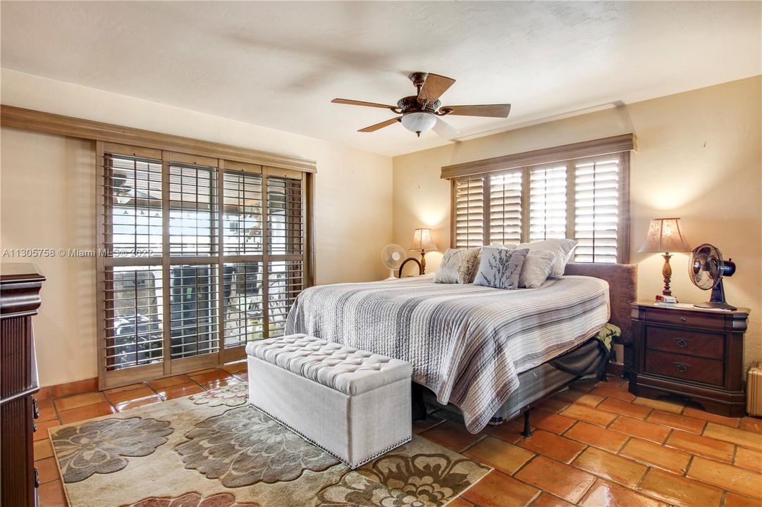 Master Bedroom with the plantation shutters.