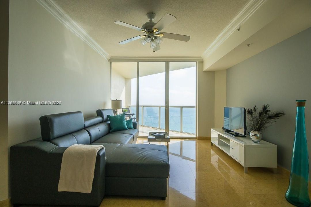 Living Area with Ocean Views