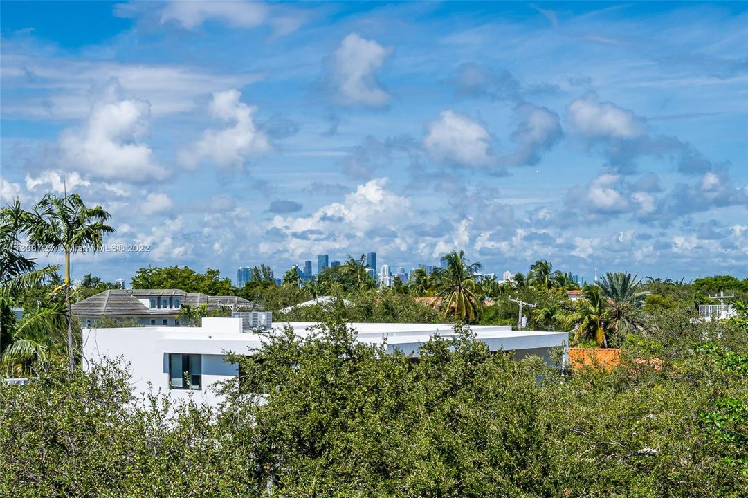 Downtown Miami view from rooftop