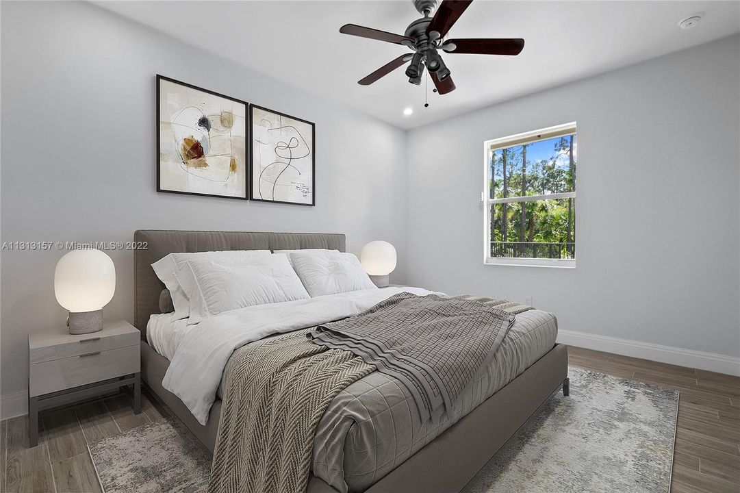 Virtually Staged Guest Bedroom