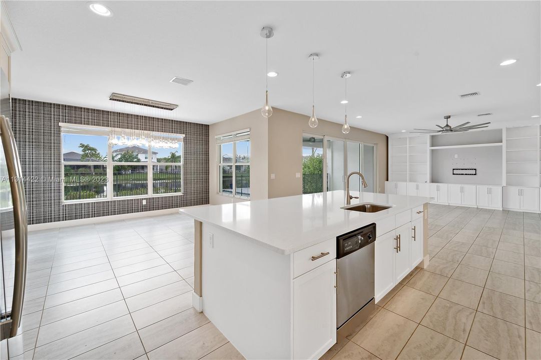 Kitchen to dining area