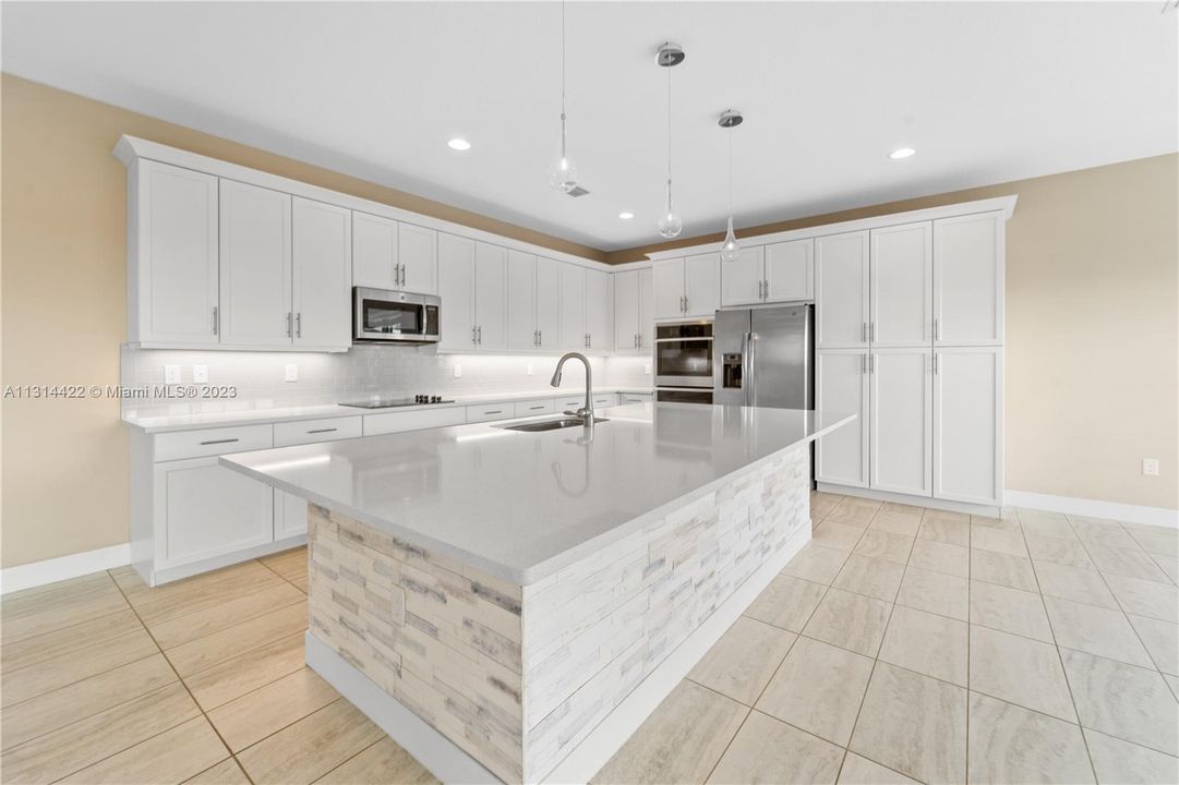 Kitchen island - quartz counter tops