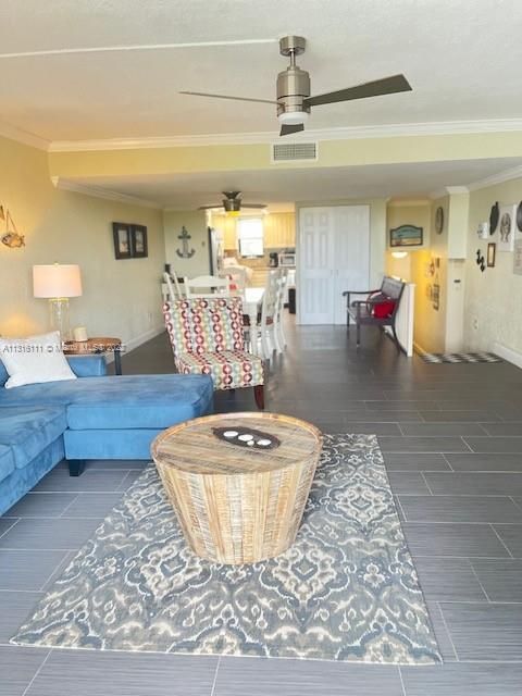 Nicely furnished living room.
