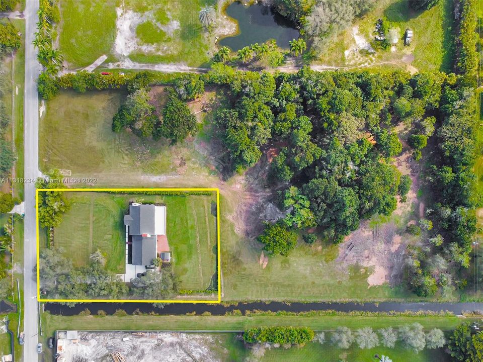 1 Acre where the property is seating