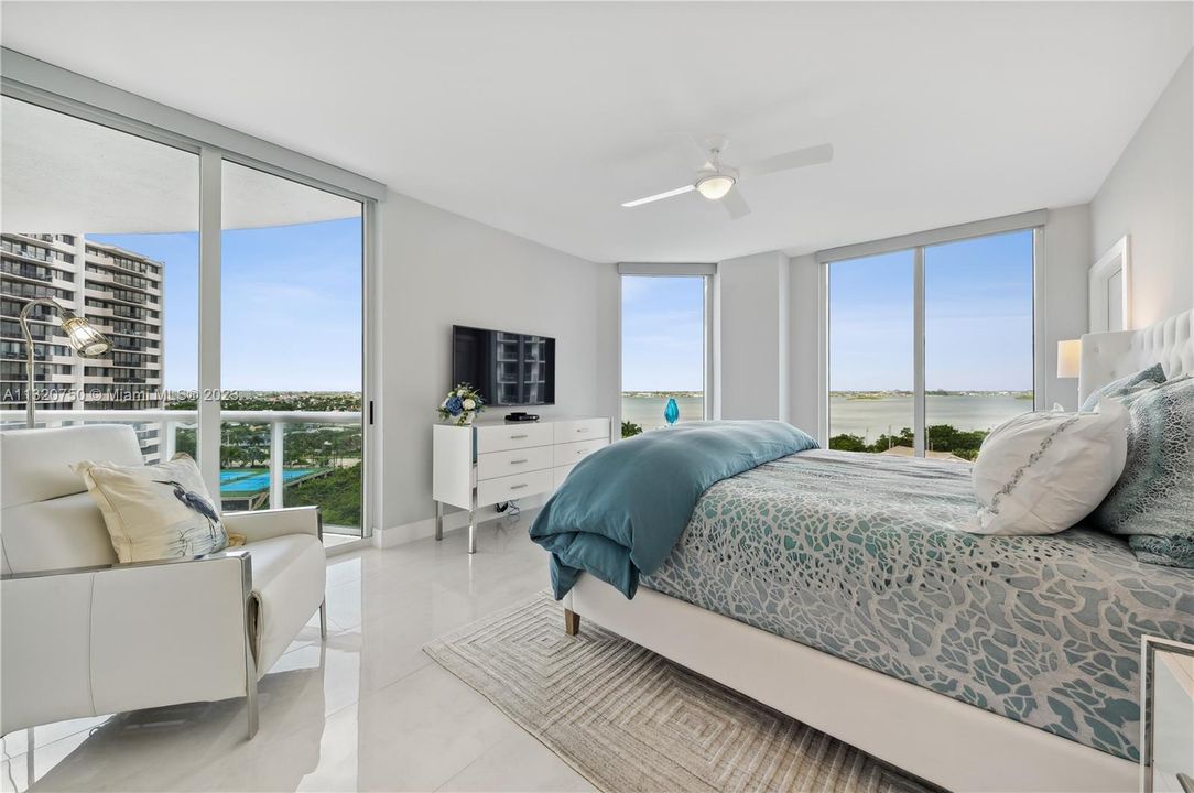 Bedroom 2 Has Intracoastal Sunset Views & a Balcony!