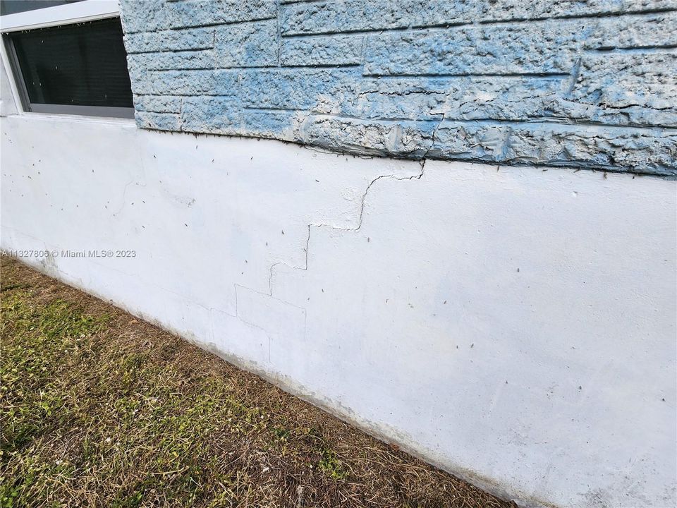 Front Side of House Structure Crack