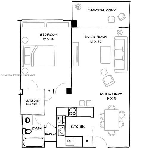 Recently Rented: $2,905 (1 beds, 1 baths, 786 Square Feet)