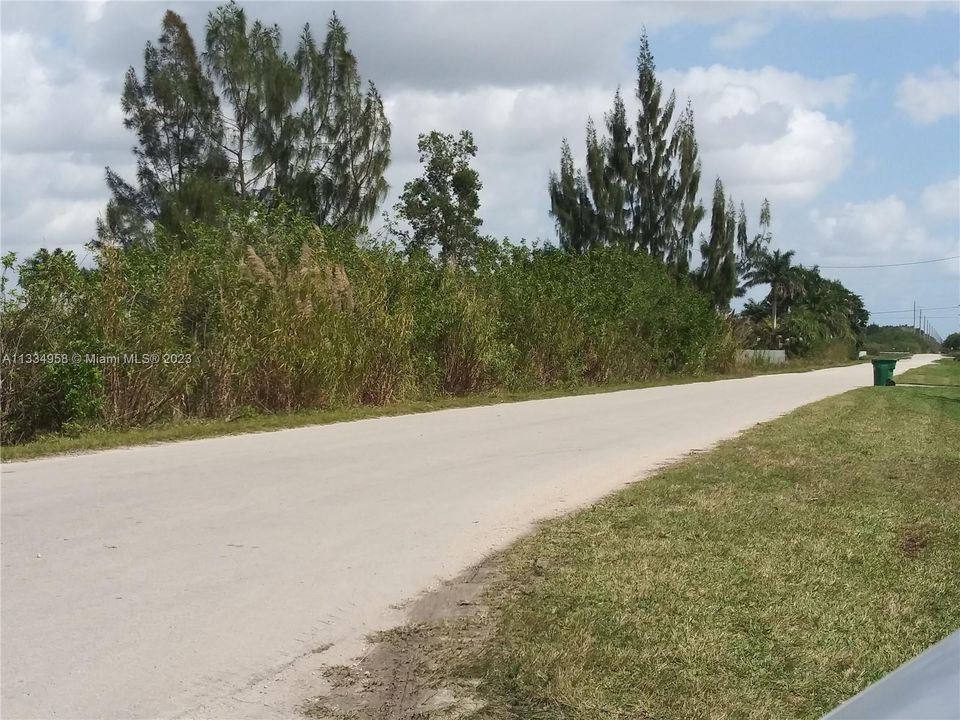 Access through asphalt road