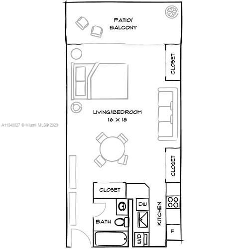 Recently Rented: $2,273 (0 beds, 1 baths, 504 Square Feet)