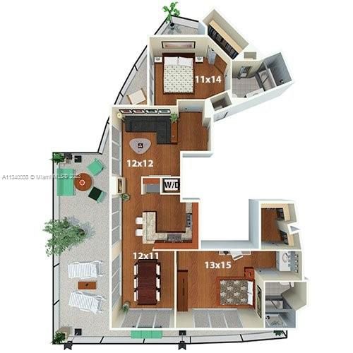 Recently Rented: $4,828 (2 beds, 2 baths, 1212 Square Feet)