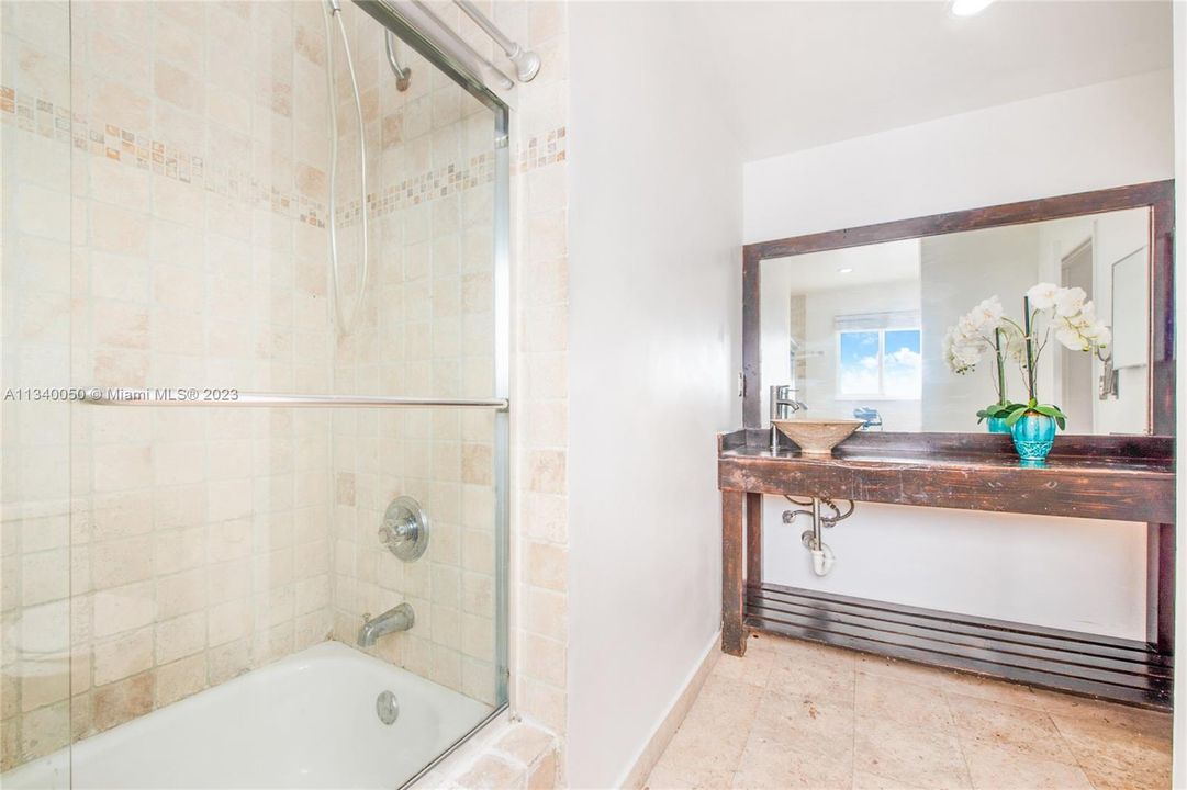 Spacious Bath with tub and shower