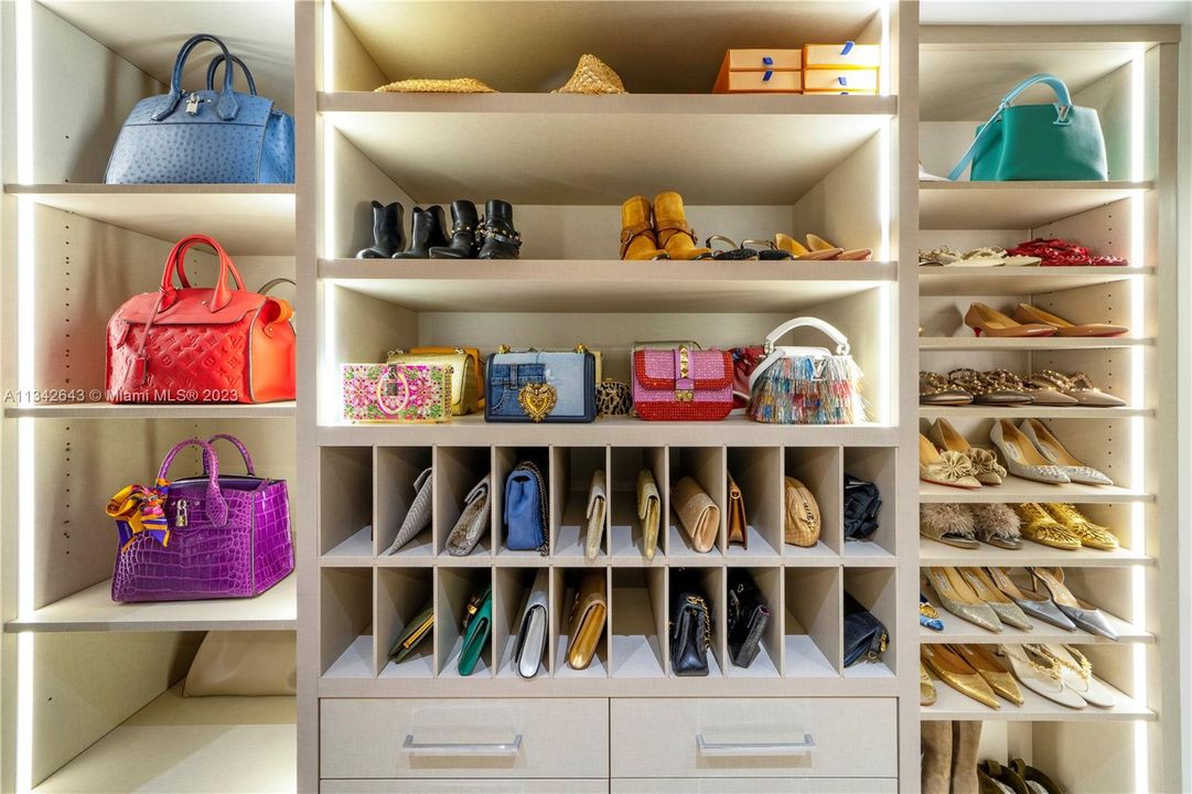 Ample space for all your purses, shoes, & luxury items!