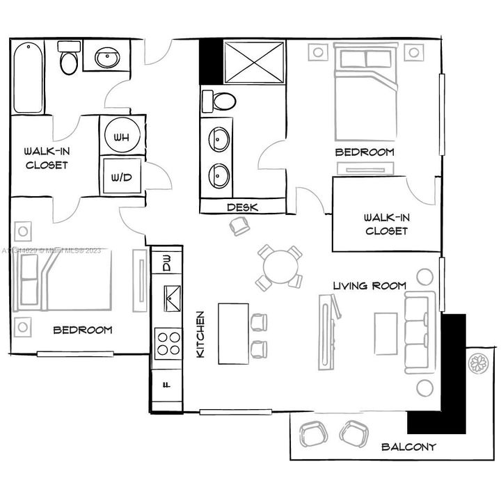 Recently Rented: $3,004 (2 beds, 2 baths, 1103 Square Feet)