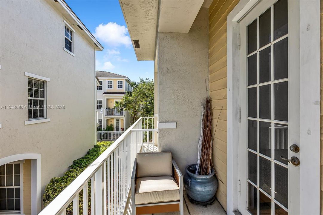 Balcony off of kitchen