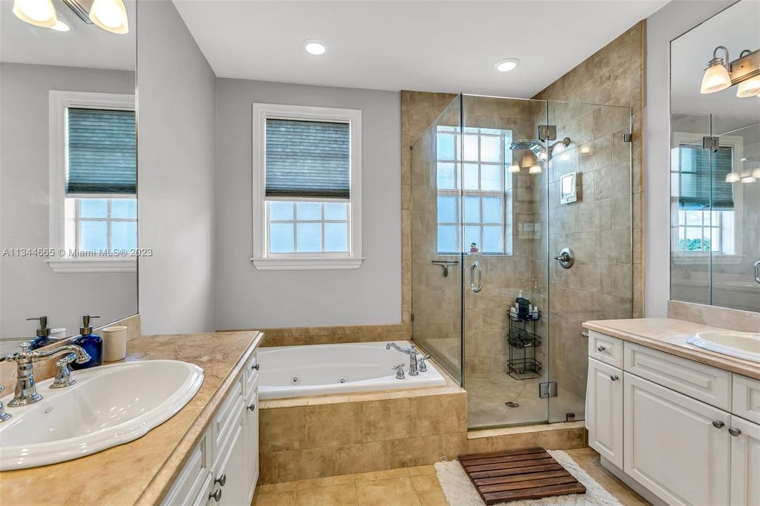 Primary Bath with Double Vanities