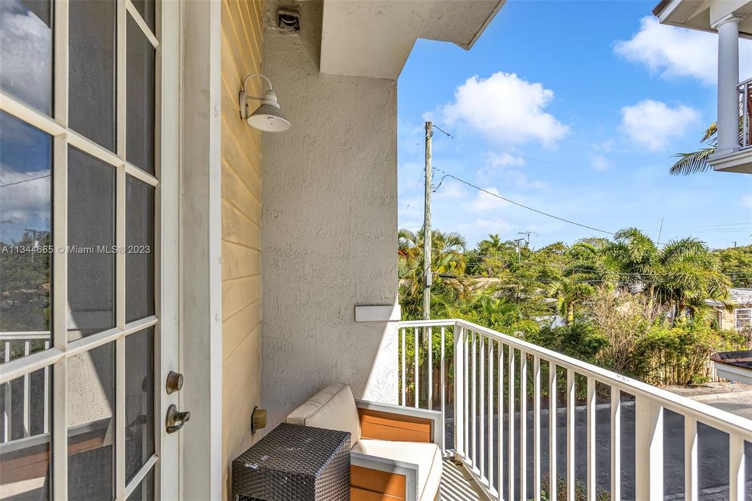 Balcony off of kitchen