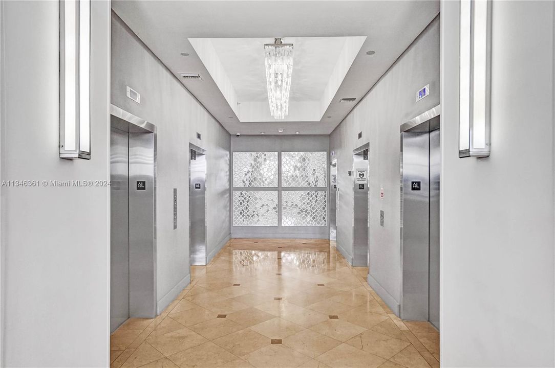 Hallway to elevators