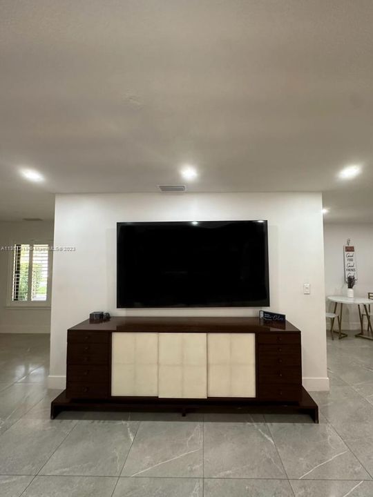 TV wall in Family Room