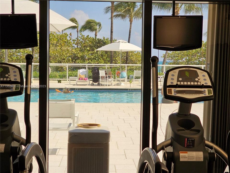 Gym with a view motivate to exercise.