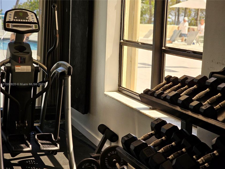 Gym conveniently located steps away from the apartment.
