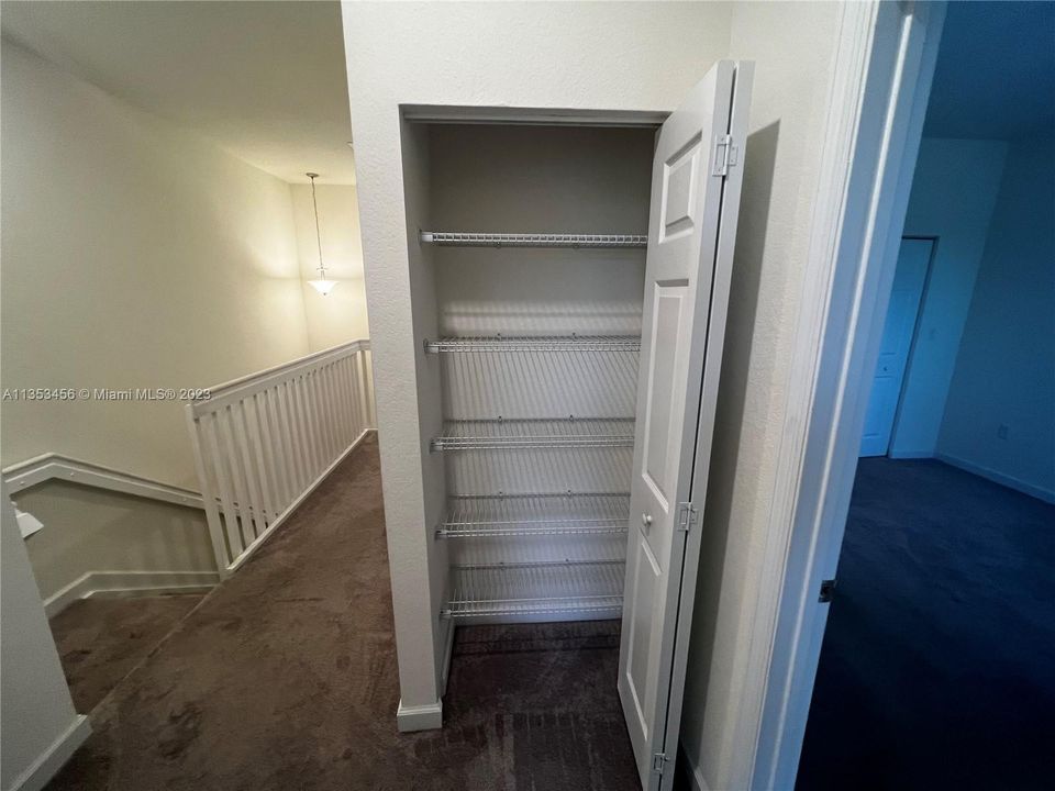 Linen Closet between Rooms 2 and 3