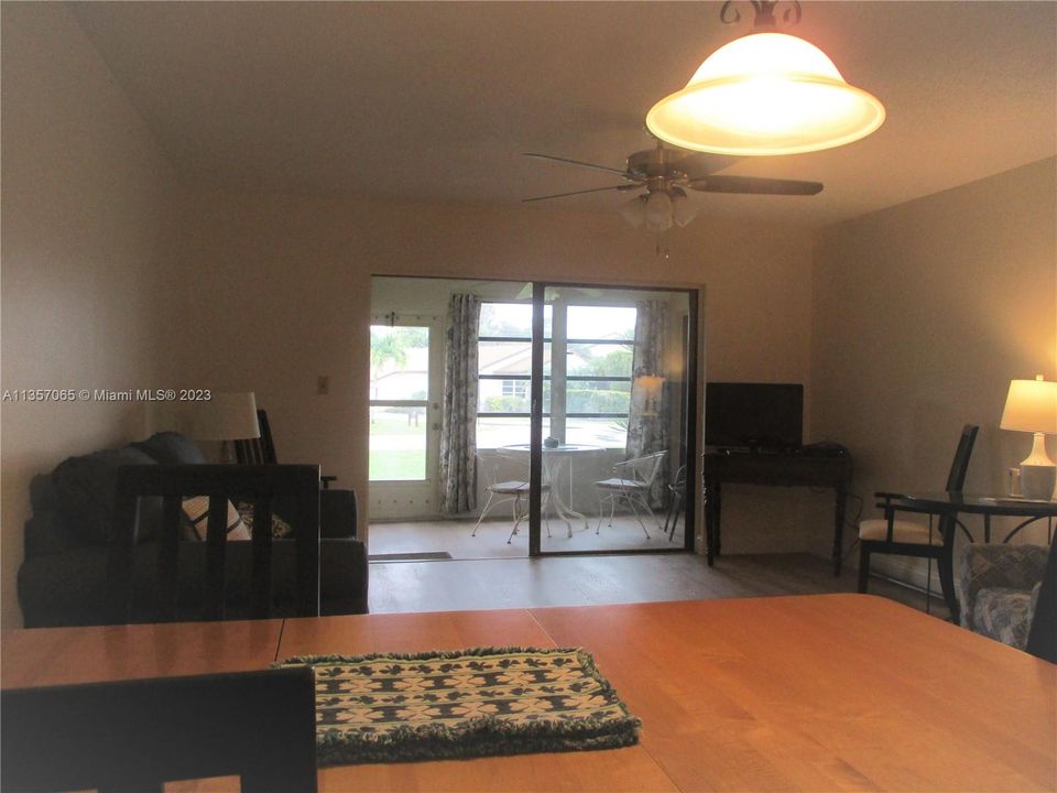 Dining area looking out to patio