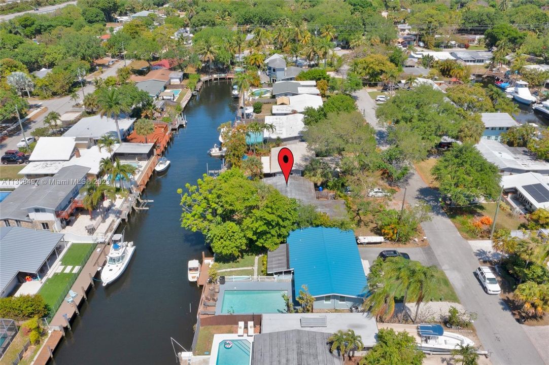 Aerial Shot of House in Fort Lauderdale
