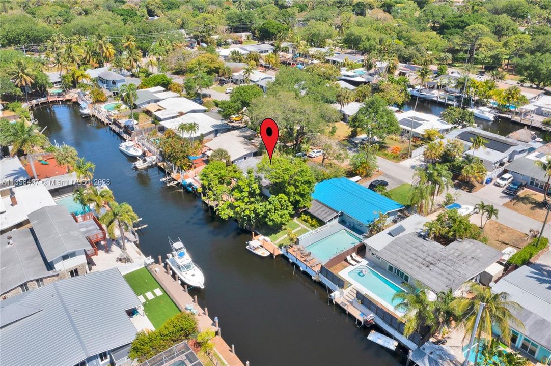Fort Lauderdale Aerial View of home