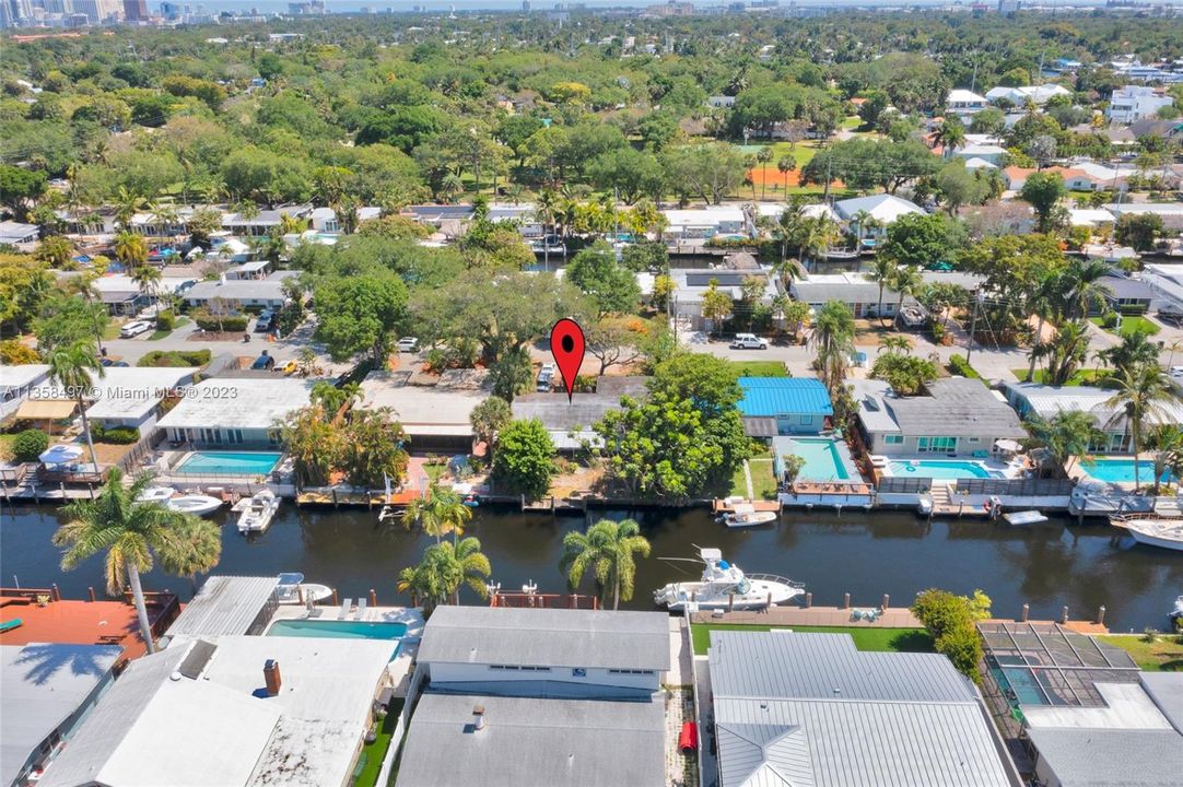 Fort Lauderdale Aerial View of house