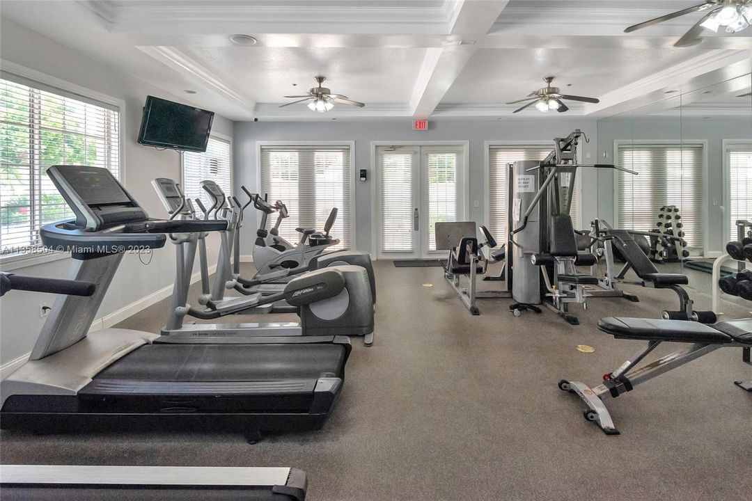 Well equipped fitness center