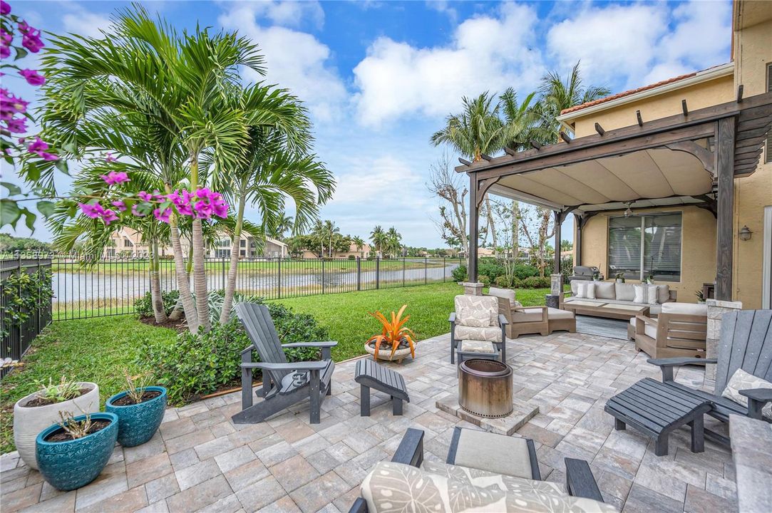 Patio with lake view