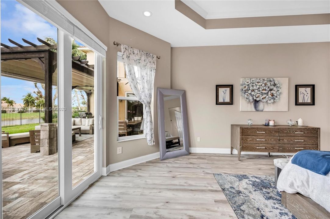 Primary bedroom leads to stunning backyard