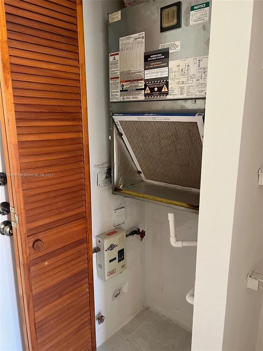 AC & Water Heater Closet