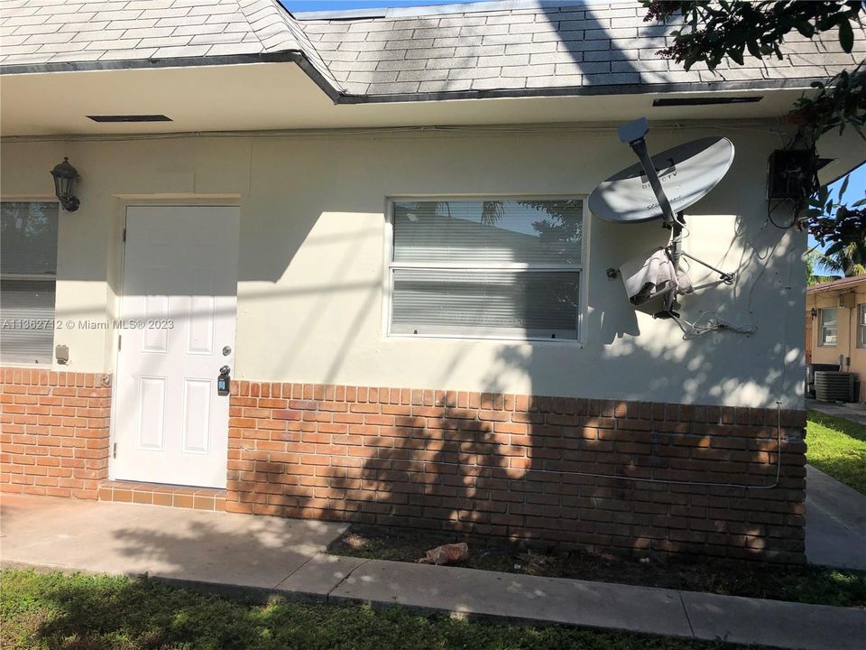 The unit is in the back of the building, on the right side when facing it.