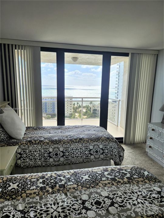 Guest bedroom with ocean view