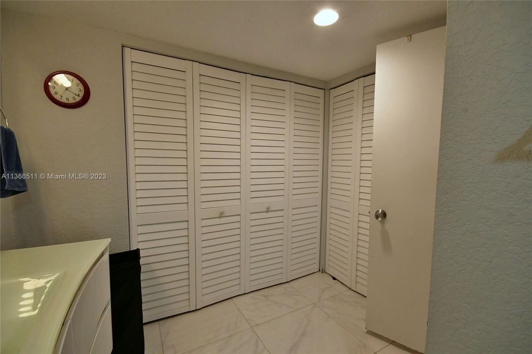 Entrance with large closets to Beautifully Upgraded Master Bathroom