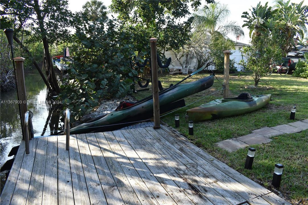 dock and kayak or jet/ski launch